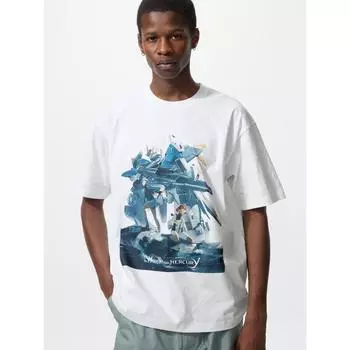 Uniqlo Japan Mobile Suit Gundam 45th Anniversary Ut Свободный крой 00 WHITE/XS