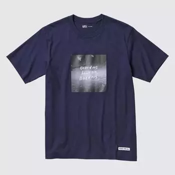 Футболка Uniqlo Japan Peace For All с коротким рукавом, стандартный крой, Аюму Хирано 69 NAVY/XS