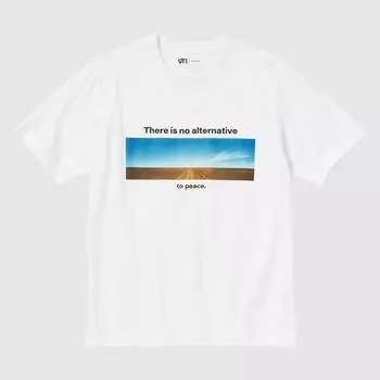 Футболка Uniqlo Japan Peace For All с коротким рукавом, стандартный крой, Wim Wenders 00 WHITE/S