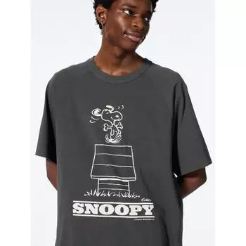 Uniqlo Japan PeanUts Ut Oversized Fit 08 DARK GRAY/XS