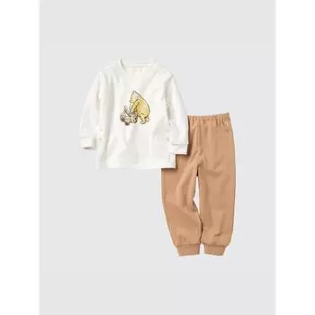 UNIQLO JAPAN Пижама Винни Пух 32 BEIGE/100
