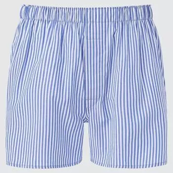 Uniqlo Japan Полосатые трусы-боксеры с открытым передом 68 BLUE/S