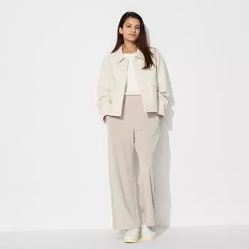 UNIQLO JAPAN прямые брюки из креп-джерси, короткие