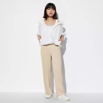 UNIQLO JAPAN Прямые брюки со складками, короткие, длина 63,5 см, можно подобрать