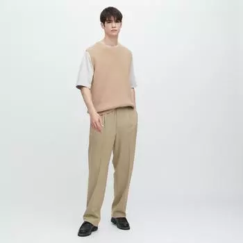 Uniqlo Japan Tuck Wide Pants Длина 85 см 06 GRAY/XS
