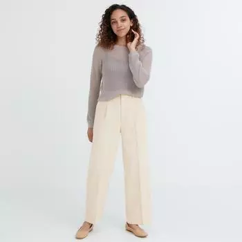 Uniqlo Japan Tuck Wide Pants One Tuck Стандартная длина 69 71 см 09 BLACK/XS
