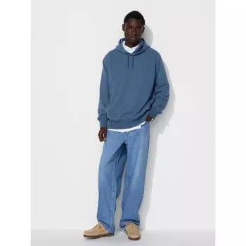 Uniqlo Япония Широкие Прямые Джинсы Длинные 08 DARK GRAY/27