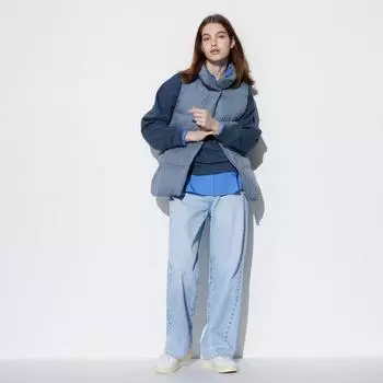 UNIQLO JAPAN широкие прямые джинсы стандартной длины 76см