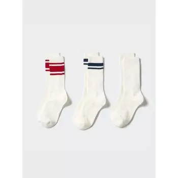 Носки Uniqlo Japan, набор из 3 пар 01 OFF WHITE/2426