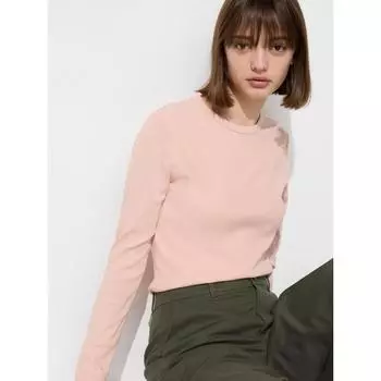 Uniqlo Japan SofT Rib Crew Neck T 58 DARK GREEN/XS