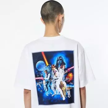 Uniqlo Japan Star Wars Remastered By Kawamura Kousuke Ut Короткий рукав Oversize Fit 00 WHITE/XS