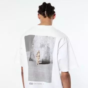 Uniqlo Japan Star Wars Remastered By Kawamura Kousuke Ut Короткий рукав Oversize Fit 00 WHITE/XS