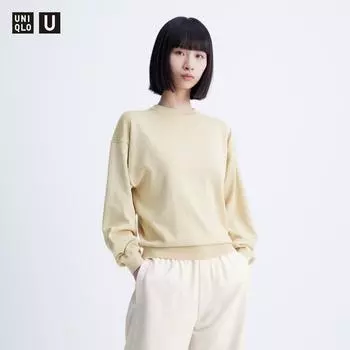UNIQLO JAPAN свитер с круглым вырезом, широкими рукавами и длинными рукавами