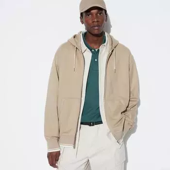 UNIQLO JAPAN толстовка с капюшоном на молнии и длинными рукавами