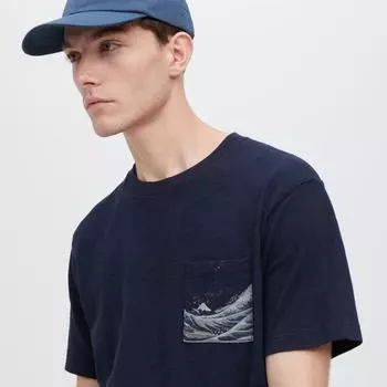 Футболка с коротким рукавом Uniqlo Japan Ukiyo E UT Graphic 69 NAVY/S