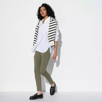 Uniqlo Japan ультра эластичные леггинсы брюки стандартная длина 68 70 см 01 OFF WHITE/XS