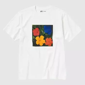 UNIQLO JAPAN UT Archive Футболка с рисунком Энди Уорхола, стандартный крой, с короткими рукавами