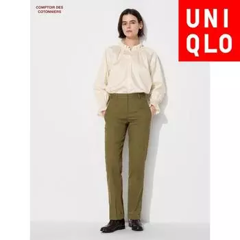 UNIQLO JAPAN узкие прямые брюки из хлопка 57 OLIVE/M