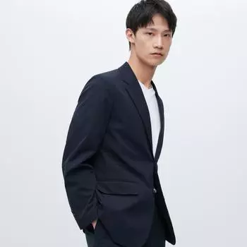 UNIQLO JAPAN Впечатляющая куртка, эластичная в двух направлениях, похожая на хлопок, длина рукава 2 см, короткое платье, длина 1 см, можно настроить 32 BEIGE/XS