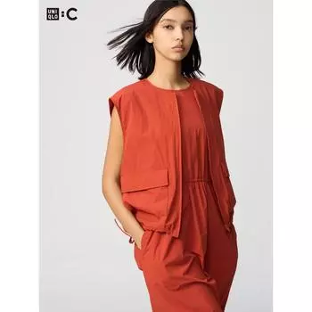 Uniqlo Japan жилет на молнии 25 ORANGE/XS