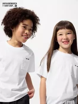 Uniqlo Карман для детской футболки KT1easy 00 WHITE/KIDS 110