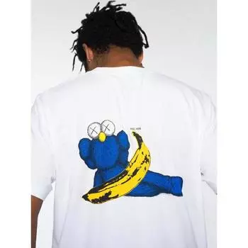 Uniqlo KAws+ WArhol UT Графическая футболка с коротким рукавом A 00 WHITE/UNISEX XS