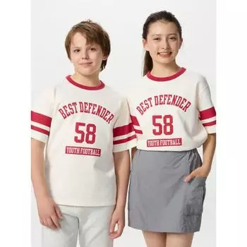 Uniqlo Детская футболка с круглым вырезом из хлопка Airism с графическим принтом 15 RED/KIDS 110