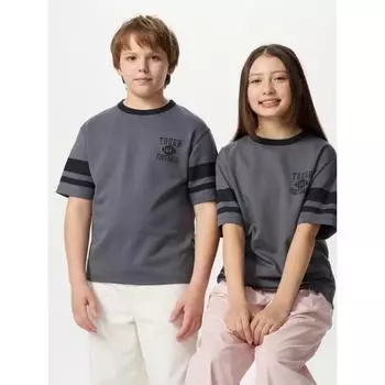 Uniqlo Kids Airism CoTTon Graphic Crewneck T Line 07 GRAY/KIDS 100