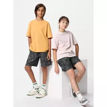 Uniqlo Kids Gear Короткие штаны с принтом 07 GRAY/KIDS 100
