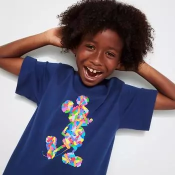 UNIQLO KIDS Микки Стенды UT с графическим рисунком Т с коротким рукавом