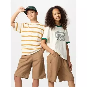Uniqlo Kids Painter Easy Fiff Брюки 30 NATURAL/KIDS 100