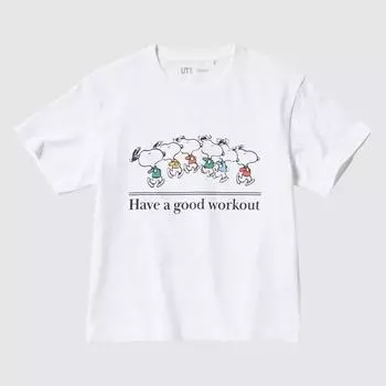 UNIQLO KIDS PEANUTS UT графическая футболка с коротким рукавом