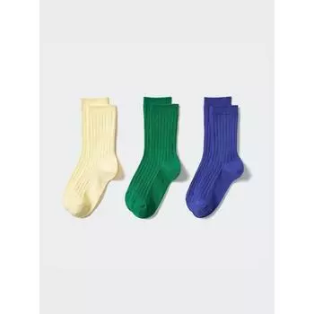 Uniqlo Kids Socks 3p B 55 GREEN/KIDS 18cm