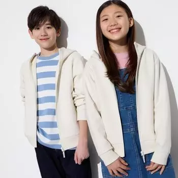 UNIQLO KIDS ULTRA STRETCH DRY SWOT ПАРКА НА МОЛНИИ С ДЛИННЫМ РУКАВОМ