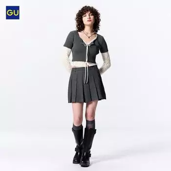UNIQLO клетчатый плиссированный скотч