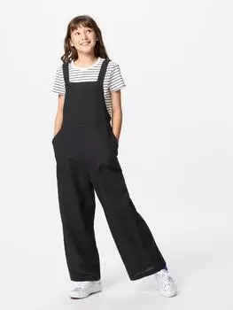 Uniqlo Комбинезон из льняной смеси для девочек из Японии 09 BLACK/110
