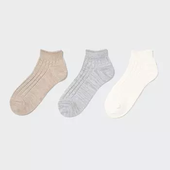 UNIQLO Короткие носки 3P (Смешайте пряжу для губ)