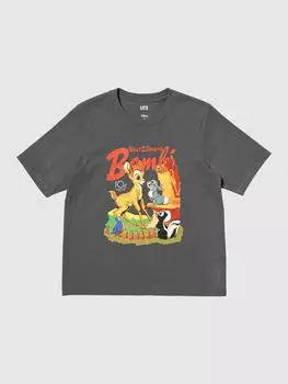 Uniqlo MFa Timeless UT Графическая футболка с коротким рукавом F 08 DARK GRAY/WOMEN XS