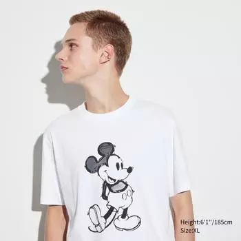 UNIQLO Микки Стенды UT (графический Т, короткий рукав) В
