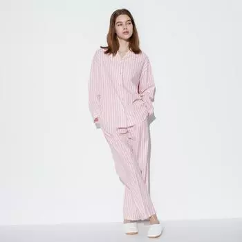 UNIQLO мягкая эластичная пижама с длинными рукавами