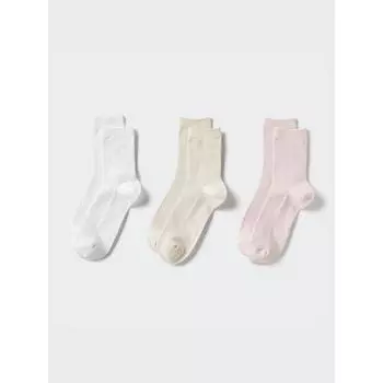 Uniqlo Носки 3р Crurip 01 OFF WHITE/WOMEN 2426