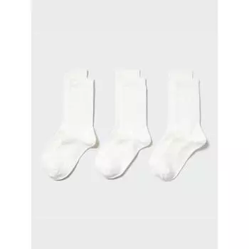 Uniqlo Носки 3р Губа 00 WHITE/WOMEN 2325