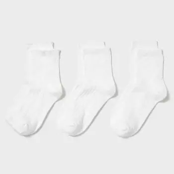 UNIQLO обычные носки 3P (экипаж крючком)