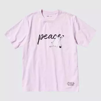 UNIQLO PEACE FOR ALL ФУТБОЛКА С КОРОТКИМ РУКАВОМ СТАНДАРТНОГО КРОЯ Муми-троллями