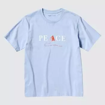 UNIQLO PEACE FOR ALL Графическая футболка с короткими рукавами, стандартный крой Халед Хоссейни