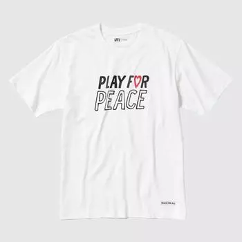 UNIQLO PEACE FOR ALL Графическая футболка с короткими рукавами, стандартный крой Kei Nishikori