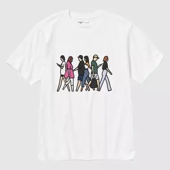 UNIQLO PEACE FOR ALL Графическая футболка с короткими рукавами, стандартный крой, Джулиан Опи