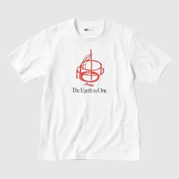 UNIQLO PEACE FOR ALL Графическая футболка с короткими рукавами, стандартный крой Tadao Ando