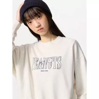 Uniqlo PeAnuts SweAtshirt A 01 OFF WHITE/WOMEN XS