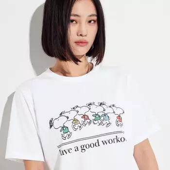 UNIQLO PEANUTS UT графическая футболка с коротким рукавом A